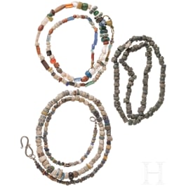 Three modern-strung necklaces with prehistoric and protohistoric beads from the Near East