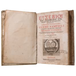 Eusebius von Caesaria - Praeparatio Evangelica, Cologne, dated 1688