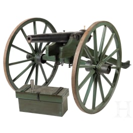 A breech-loading salute cannon of the Vereinigte Pulverfabriken Rosenheim, circa 1900