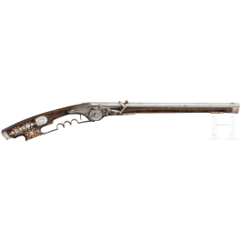 A wheellock carbine, collector's replica in 17th century style using some old parts