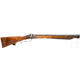 A German percussion rifle by Joseph Hauer in Bamberg, ca. 1750
