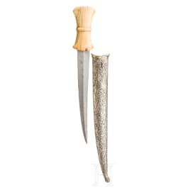 An Ottoman khanjar with walruss-ivory hilt, 2nd half of the 18th century