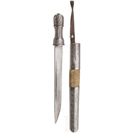 A large Tibetan knife, 19th century