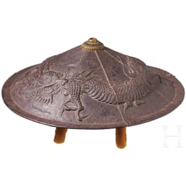 A Japanese uchidashi jingasa Myochin school, Momoyama period, dated 1576
