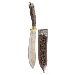A Philippine silver-mounted bolo knife, 19th century