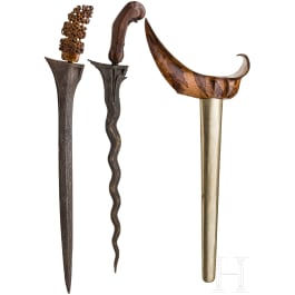 Two Javanese kerises, 19th century