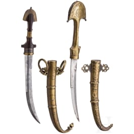 Two silver-mounted Moroccan koummyas, circa 1900