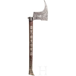 A Saxon miner's axe, dated 1686