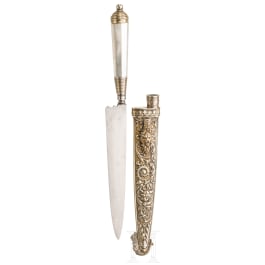 A French dagger with mother-of-pearl handle, 19th century