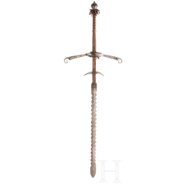 A large South German or Swiss two-handed flamberge, circa 1580