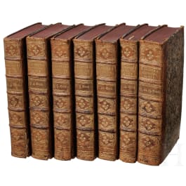 Works by Frederick II, King of Prussia, Vol. 1 - 15, Berlin, 1788, signed edition by Lorenz von Westenrieder in seven volumes
