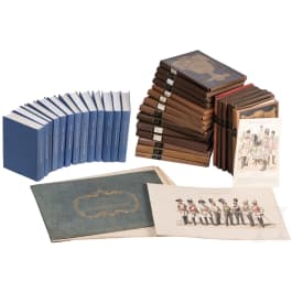 A collection of 34 volumes of uniform literature, 19th/20th century