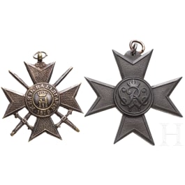 Bulgarisches Tapferkeitskreuz und Kreuz f&uuml;r Kriegshilfsdienste 1916