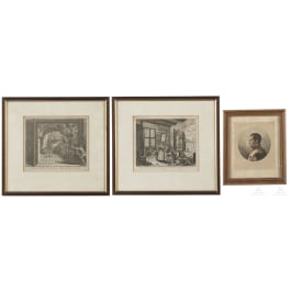 Drei Grafiken, Niederlande und Frankreich, 16., 17. und 19. Jhdt.