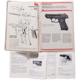 Heckler & Koch - mixed lot of manuals, photos and leaflets re. P9 S