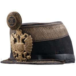 Tschako f&uuml;r Subalternoffiziere der k.u.k. Infanterie