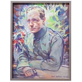 Egon Tschirch (1889 - 1948) - Portrait seines Bruders, Fliegerleutnant Hans Tschirch, datiert Mai 1918