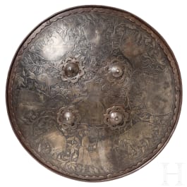 Eiserner Rundschild (Sipar), Indien, 2. H&auml;lfte 19. Jhdt.