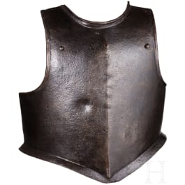 Kugelfeste K&uuml;rassierbrust, norddeutsch oder Niederlande, 1. H&auml;lfte 17. Jhdt.