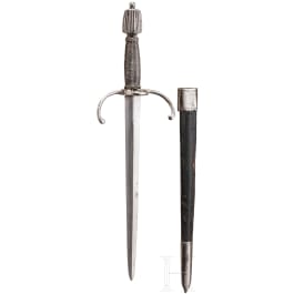 Linkhanddolch mit originaler Scheide, deutsch, um 1600