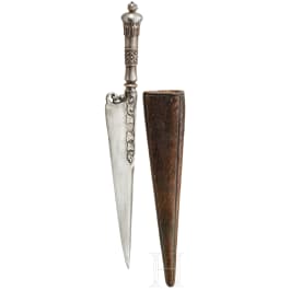 Messer mit feinem Eisenschnittdekor, s&uuml;ddeutsch, um 1900