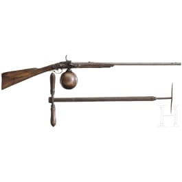 Windb&uuml;chse mit Kesselreservoir und Pumpe, deutsch, um 1780