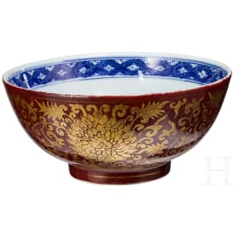 Schale mit Lotusbl&uuml;ten, China, wohl Ende 19./Anfang 20. Jhdt.