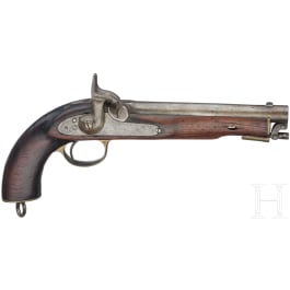 An English percussion Sea Service pistol, circa 1850