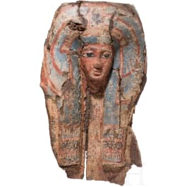 A sarcophagus fragment made of painted wood, Third Intermediate Period, 1st quarter of the 1st millennium B.C.