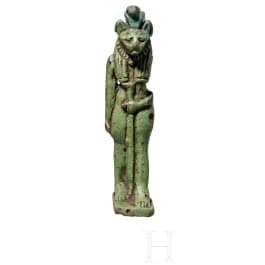 Faience amulet of Sekhmet, Late Period, middle third of the 1st millennium B.C.