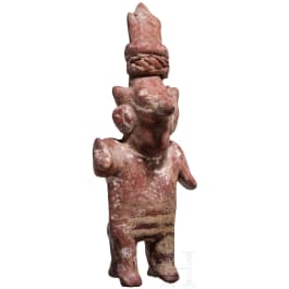 A painted clay figure, Mexico, Jualisco-culture, 100 AD - 250 BC