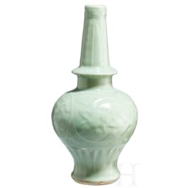 A Chinese Longquan celadon vase, probably Ming dynasty (1368 - 1644)