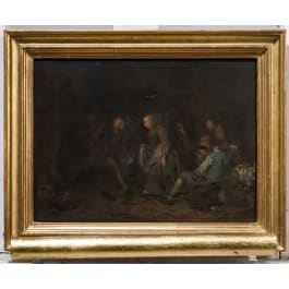 A Dutch interior with dancing peasants, attributed to Cornelis Pietersz Bega, circa 1660