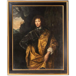 After Anthonis van Dyck (1599 - 1641), a monumental portrait of Lord Philip Wharton, probably Italian, 19th century