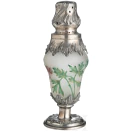 A glass sugar caster, Verreries de Saint-Denis, Legras & Cie., 1920's