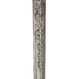 A coral-decorated Ottoman lance-tip dagger, 18th century