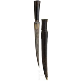 A Persian Kard with wooz-damascus blade, first half of the 19th century