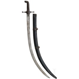 A Persian shamshir with wootz-Damascus blade, circa 1800