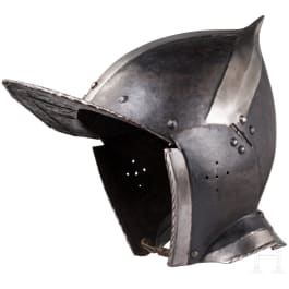 A south German black and white burgonet, ca. 1540