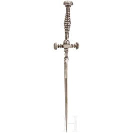 A large Italian full iron stiletto, mid-17th century
