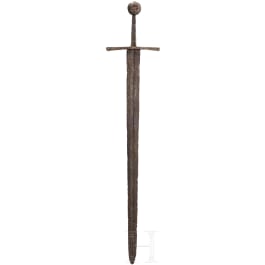 A knightly sword with disc-shaped pommel, ca. 1300