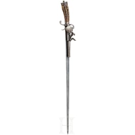 An British flintlock hunting hanger, circa 1830