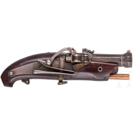 A Japanese miniature matchlock pistol (netsuke teppo), late Edo-period