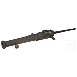 A large French bronze breech-loading cannon, 16th century