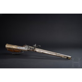 A South German wheelock gun with lavish bone inlays, circa 1640 and later