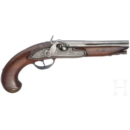 A Flemish converted percussion pistol, circa 1760
