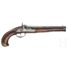 A German converted percussion pistol, circa 1760/70