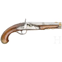A French converted percussion pistol, circa 1780