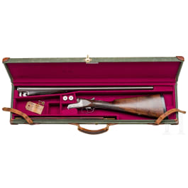 A cased side-by-side shotgun by Charles Boswell