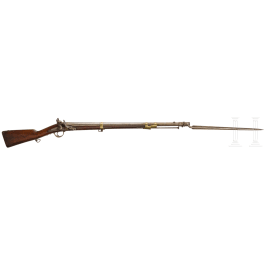 A rifle rebuilt to flintlock similar to gendarmerie musket model 1853 T, Li&egrave;ge/Ch&acirc;tellerault